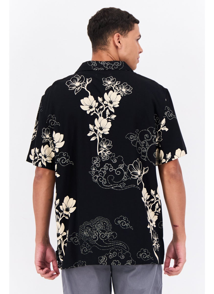 Men Regular Fit Floral Print Short Sleeve Casual Shirt, Black - pzsku/Z0BB0E72A042F14C25D16Z/45/_/1739110593/448d34e0-f982-4e5d-883e-a9cb90c014a2