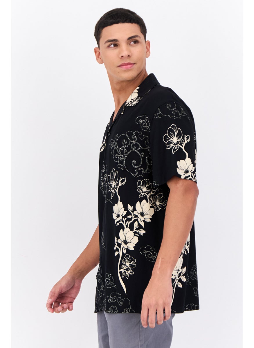 Men Regular Fit Floral Print Short Sleeve Casual Shirt, Black - pzsku/Z0BB0E72A042F14C25D16Z/45/_/1739110596/d41a18a7-20fb-4065-8805-c15cea212d98