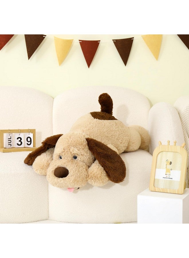 ماوجولان كلب عملاق من القطيفة، بالحجم الطبيعي 31 بوصة كلب حيوان محشو كبير، لعبة وسادة رمي الحيوانات المحشوة الرقيقة والمحبوبة لعيد الميلاد للفتيات والأطفال - Image 4