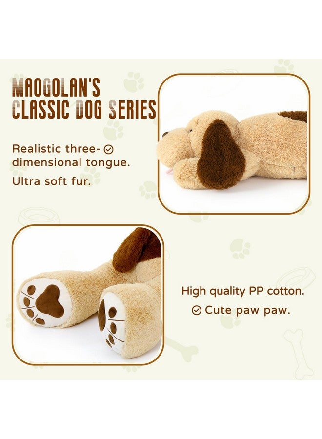 ماوجولان كلب عملاق من القطيفة، بالحجم الطبيعي 31 بوصة كلب حيوان محشو كبير، لعبة وسادة رمي الحيوانات المحشوة الرقيقة والمحبوبة لعيد الميلاد للفتيات والأطفال - Image 5
