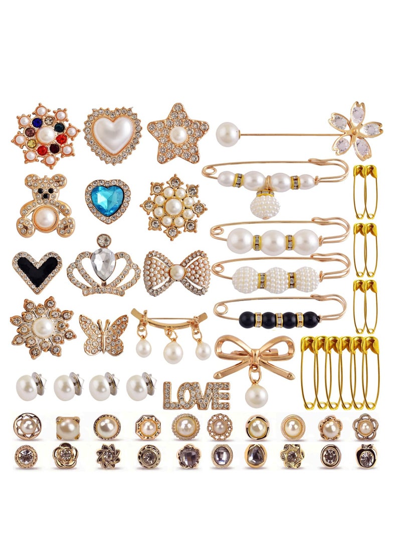 55pcs Jewelry Charms Brooch Pins for Socks Charms for Socks Safety Pin Brooch - Image 1