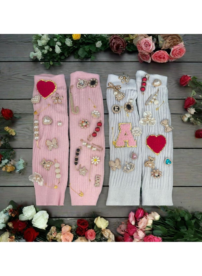 55pcs Jewelry Charms Brooch Pins for Socks Charms for Socks Safety Pin Brooch - Image 3
