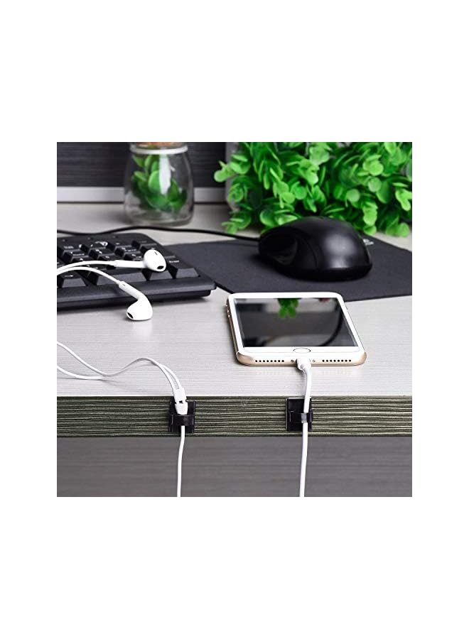 GJT 50pcs Adhesive Cable Clips,Wire Clips,Car Cable Organizer,Cable Holder,Cable Wire Management,Cable Holder for Car,Office and Home (Black) - Image 4