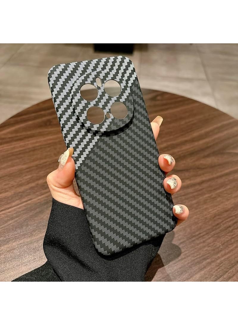 اووكاي جراب Honor Magic 7 Pro، غلاف خفيف الوزن من ألياف الكربون الأراميد لهاتف Honor Magic 7 Pro (أسود/أبيض) - Image 1