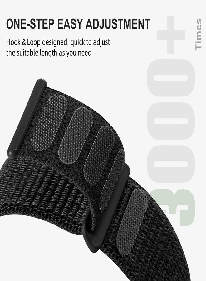 Getino Sport Loop Band Compatible with Apple Watch Bands for Women Men 40mm 41mm 38mm 46mm 42mm 44mm 45mm 49mm, Braided Stretchy Nylon Strap for iWatch Series 11 10 9 8 7 6 5 4 3 SE Ultra 2 1 Black - Image 2