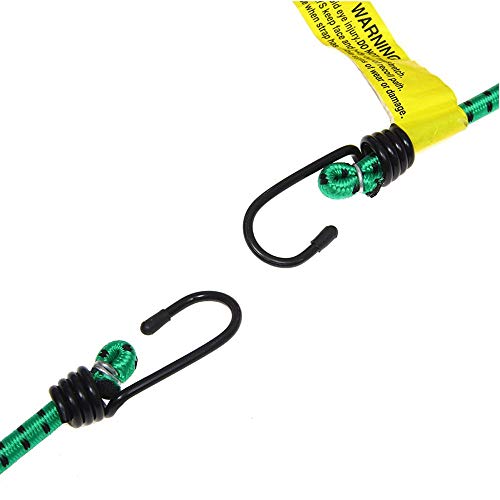 G.FIDEL Braided Elastic Luggage Straps with Hooks, 25 Kg Load Capacity, for Bikes and Motorcycles, Pack of 2, Random Colour - Image 2