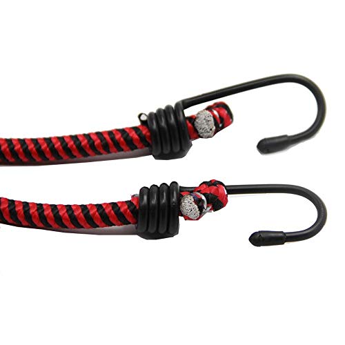 G.FIDEL Braided Elastic Luggage Straps with Hooks, 25 Kg Load Capacity, for Bikes and Motorcycles, Pack of 2, Random Colour - Image 4