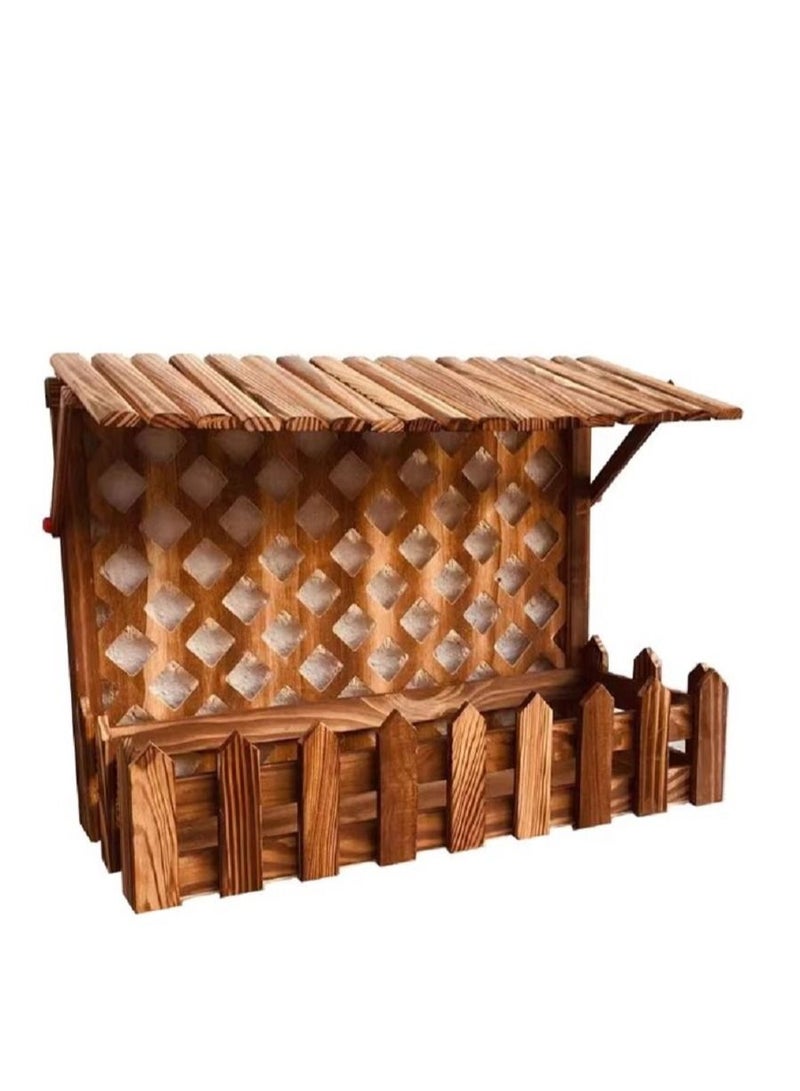 DubaiGallery Wall Hanging Flower Basket Décor, Brown - Image 3