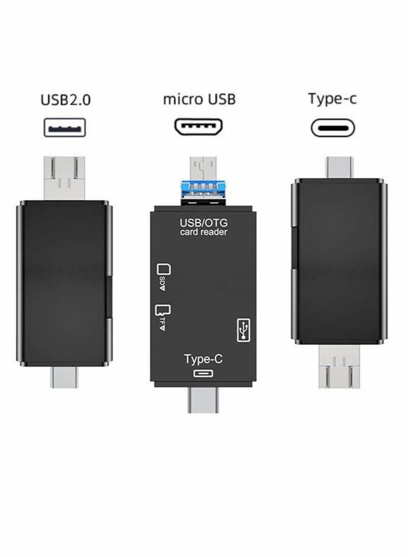 Captaintech SD Card Reader, 6-in-1 USB C/Micro/USB Memory Reader Camera Viewer - Image 2