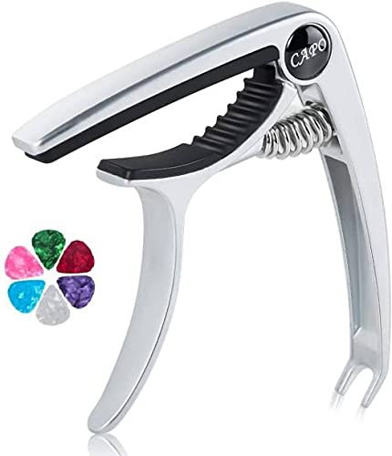 Mustang Alloy Guitar Capo for Acoustic Guitar, Electric Guitar, Ukulele (Limited Period Offer) With 5 Picks Free - Image 1