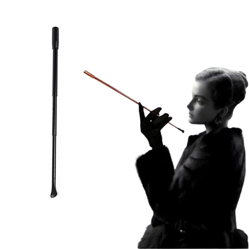 Eitonbu Audrey Style Vintage Extendable Cigarette HolderVintage Metal Long Cigarette HlderLong OldFashioned Cigarette Holder for Costume CosplayInspired by BATsBlack - Image 3