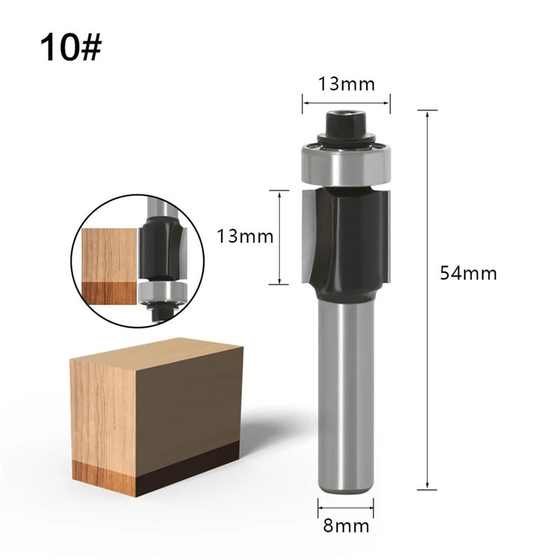 NO10 Size 8mm Shank Round Over Router Bit Milling Cutter 1 Piece - Image 3