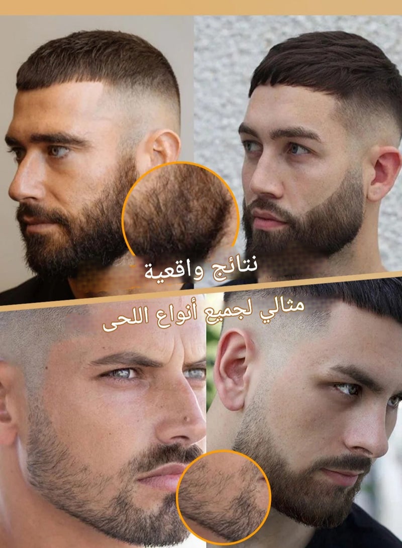 قلم تشكيل اللحية المقاوم للماء، قلم تعبئة اللحية، تلوين الشارب، قلم تلوين اللحية، أداة تعبئة شعر اللحية بالألياف السوداء، مقاوم للعرق، تغطية طويلة الأمد - Image 2