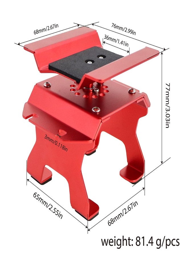 RCJUMPANT 81g Aluminum RC Car Stand with Shock Holder - 12-Angle Rotating RC Maintenance Stand (Repair Station) for 1/18 TRX4M 1/24 SCX24 RC Crawler Upgrade (Black) - Image 2
