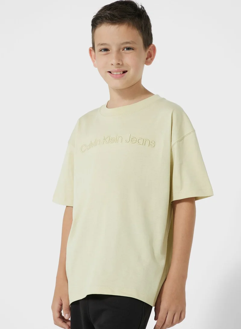 Calvin Klein Jeans Youth 3D Raised Embossed T-Shirt