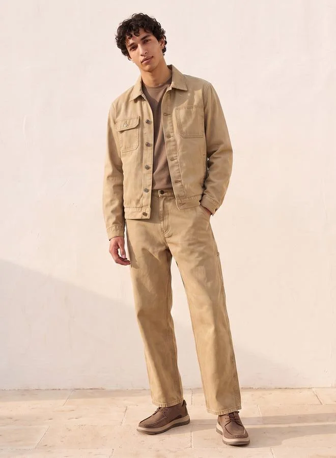 لي كوبر Lee Cooper Cotton Jacket with Flap Pockets