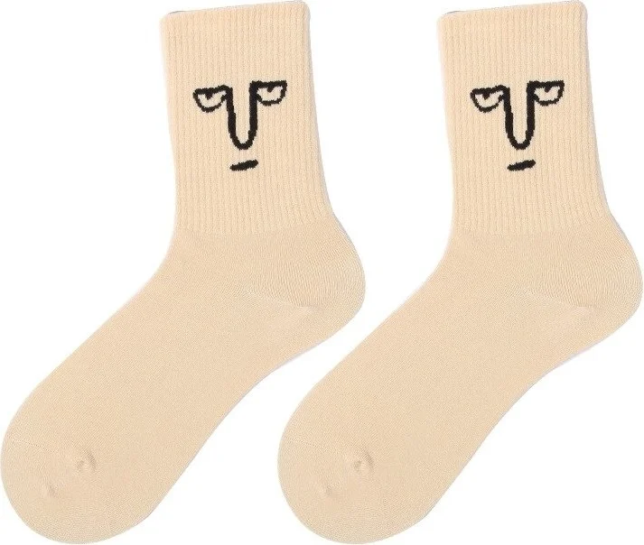 بي جي كي Unisex Colorful Face Patterned Tennis Socks Single