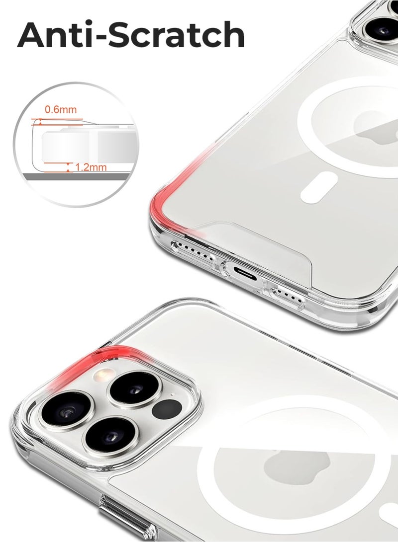 جلاسولوجي iPhone 16 Pro Magsafe clear case with Shockproof Protective Bumper, Anti Scratch & Fingerprint - Image 4