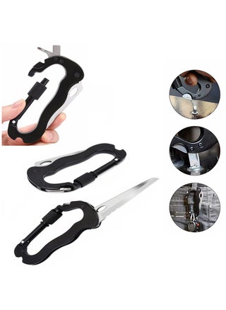 2 Pcs 7 In 1 Keychain Multitool Climbing Carabiner D Shape Buckle Multi Functional Tool with Bottle Opener Glass Breaker Phillips Screwdriver Keychain Knife for Men Hiking Camping - pzsku/Z0BB17671563917C49EC4Z/45/_/1698408874/95663d32-e0d5-4c42-b97f-30c7721d11ac