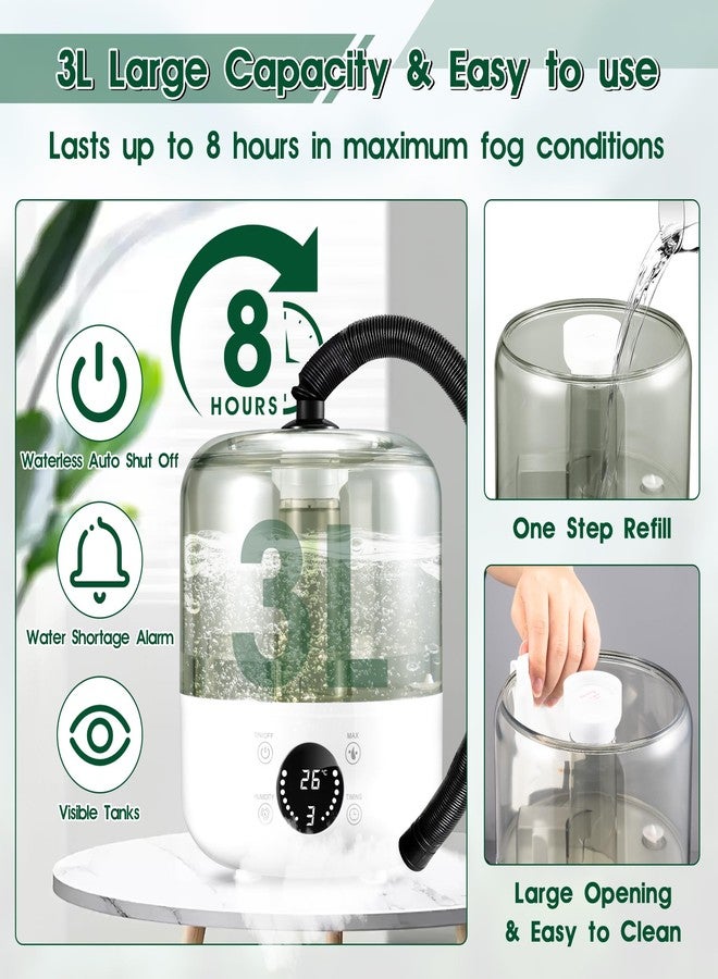 MALLMALL6 Reptile Fogger with Constant Humidity Controller & Timing, 3L Top-Fill Terrarium Humidifier with Humidistat, Smart Touch Screen Adjustable Fogger Mister Tank for Reptiles Amphibians Herps - Image 3