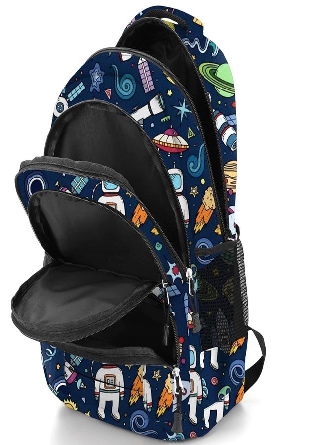 Hyper Adam School Bag College Back Pack Space Theme Travel Backpacks for Office Tution Hiking Multipurpose Daypack Bag for Boys & Girls HA-114 - Image 2