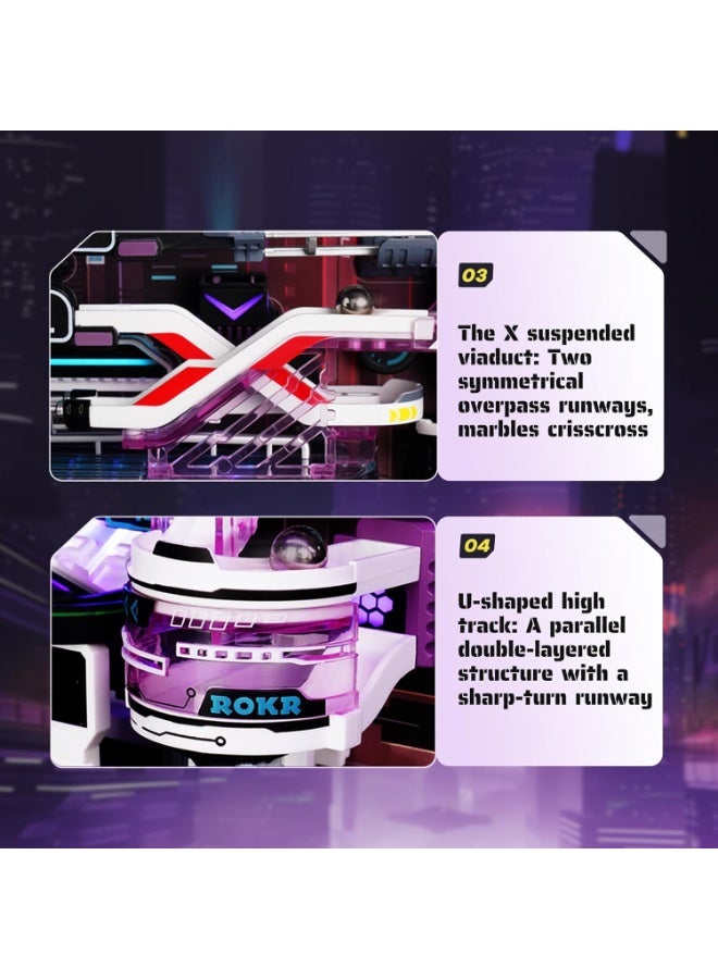 ROKR 3D Puzzles Building Toy Sets Marble Run Model Kits for Adults, 140pcs Brain Teaser STEM Kit for Adult, DIY Hobbies for Men Women,cx (Parallel World MR02S) - Image 5