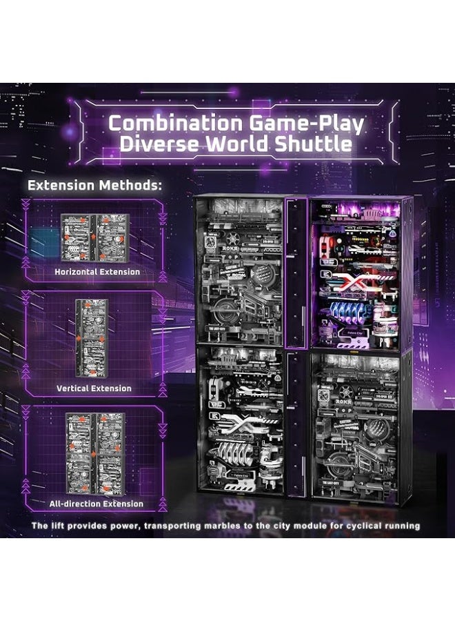 ROKR 3D Puzzles Building Toy Sets Marble Run Model Kits for Adults, 140pcs Brain Teaser STEM Kit for Adult, DIY Hobbies for Men Women,cx (Parallel World MR02S) - Image 3