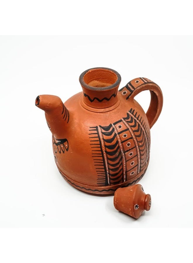 ارك غلاية طينية تقليدية من ARK Dhaaro Vibes | إبريق تيراكوتا مصنوع يدويًا | صديق للبيئة، غير مطلي وخالٍ من المواد الكيميائية | غلاية طبيعية التبريد بأسلوب ريفي تقليدي | 1000 مل - Image 5