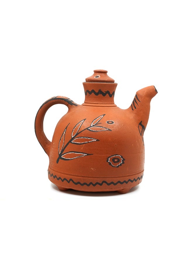 ارك غلاية طينية تقليدية من ARK Dhaaro Vibes | إبريق تيراكوتا مصنوع يدويًا | صديق للبيئة، غير مطلي وخالٍ من المواد الكيميائية | غلاية طبيعية التبريد بأسلوب ريفي تقليدي | 1000 مل - Image 1