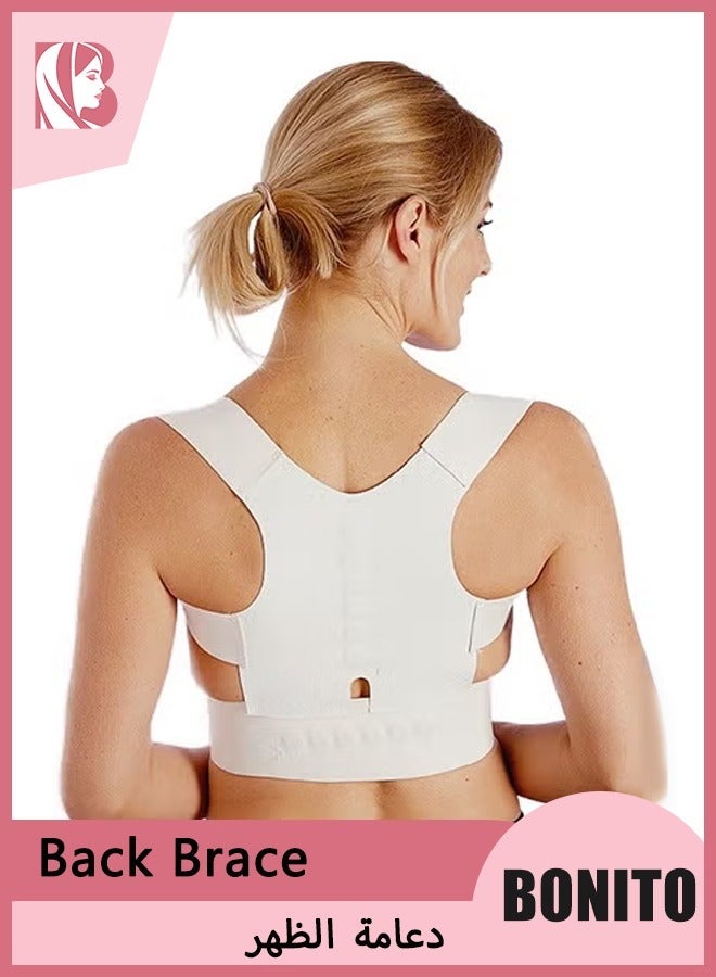 BONITO Back Brace, Posture Corrector for Women and Men, Adjustable Back Support Belt, Upper Back Brace Posture Trainer for Body Correction,  Relieves Pain, Straightens the Back (M) - Image 1