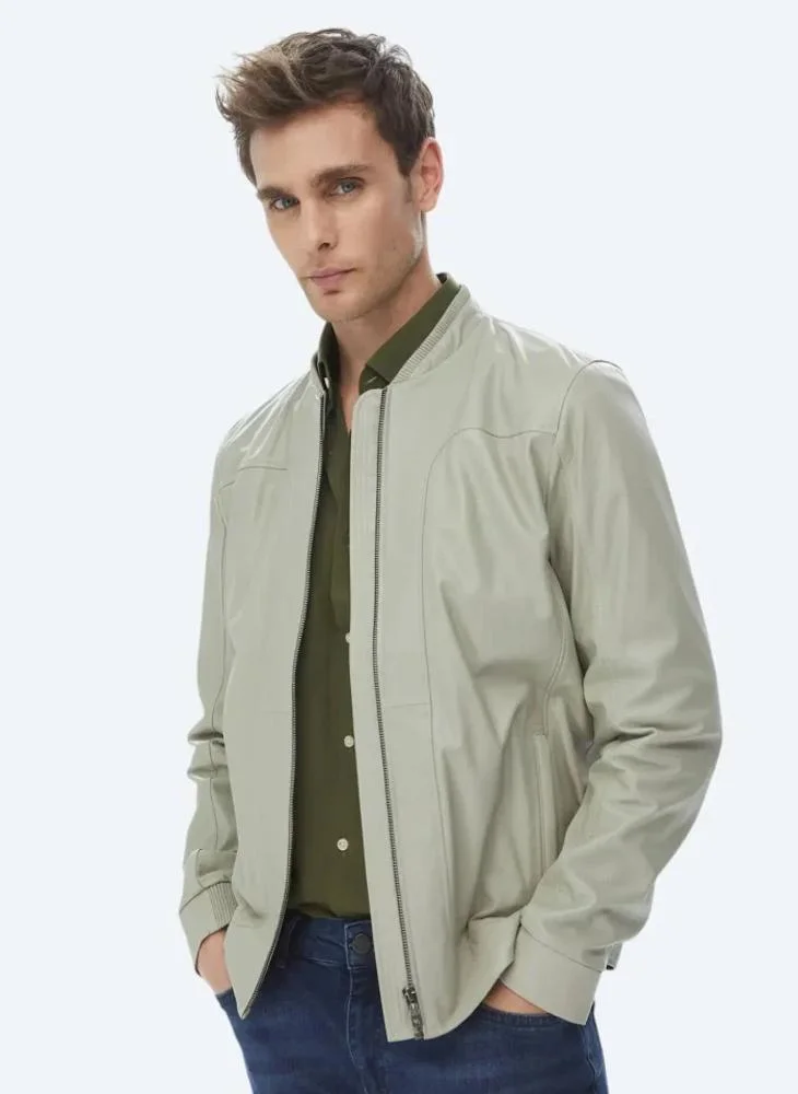 Kip Stone Regular Fit Smart Casual Sheep Leather Leather Coat