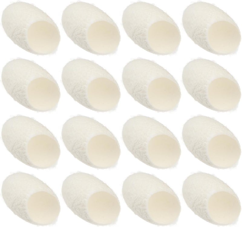 minkissy 100 Pcs Natural Silkworm Cocoons Face Silk Ball Cocoons for Facial Care - Image 1
