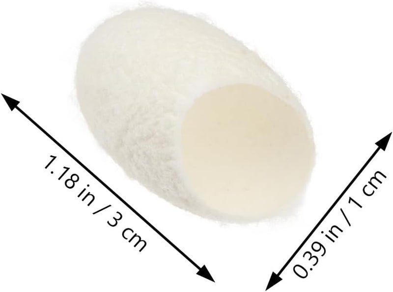 minkissy 100 Pcs Natural Silkworm Cocoons Face Silk Ball Cocoons for Facial Care - Image 4