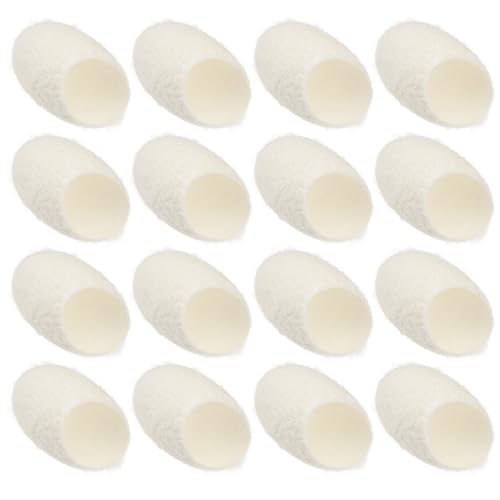 Minkissy 100 Pcs Natural Silkworm Cocoons Face Silk Ball Cocoons for Facial Care - Image 1