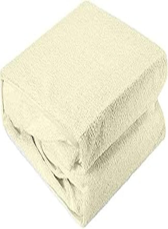 Waref Single XL Size, Cotton,Solid Pattern, Beige - Bed Runners & Scarves