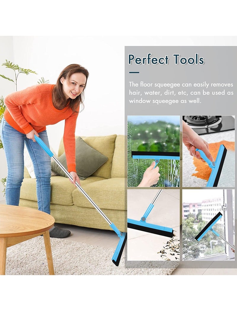 Generic - 3 Parts Floor Squeegee Scrubber Heavy Duty Professional Foam Water Wiper Scraper with Adjustable Knuckle Joint Window Squeegee Cleaner for Cleaning Wet Room Kitchen Bathroom Shower Garage - Image 1