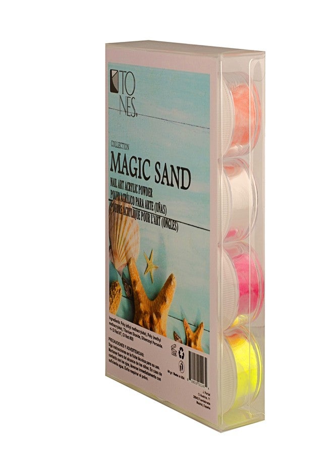 TONES Acrylic Nail Powder Set - High Adhesion Blend for Long Lasting Extensions & Perfect Color Expression - Set of 12 Elegant Shades (Magic Sand) - Image 1