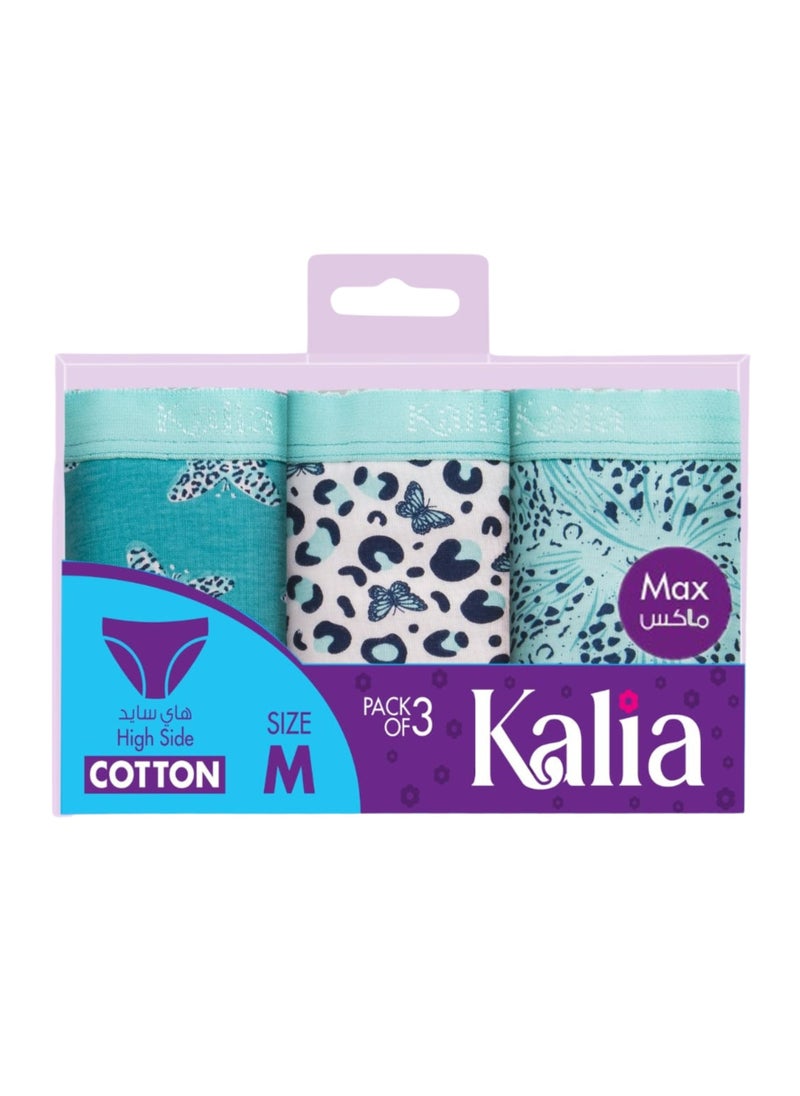 Kalia Pack of 3 Cotton Brief Max Panties With Padded Towel for Women  - Image 1
