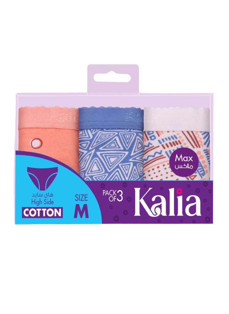 Kalia Pack of 3 Cotton Brief Max Panties With Padded Towel for Women  - Image 2