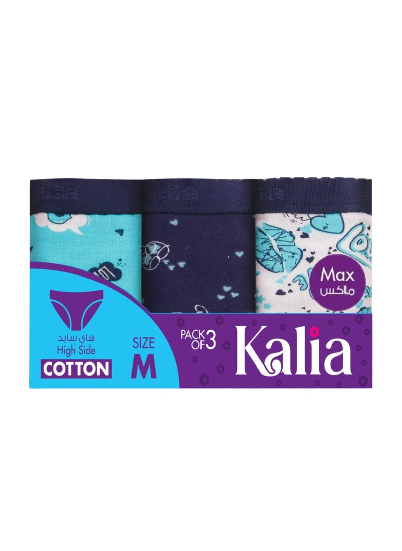 Kalia Pack of 3 Cotton Brief Max Panties With Padded Towel for Women  - Image 3