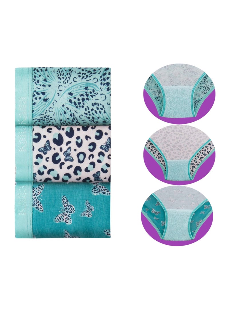 Kalia Pack of 3 Cotton Brief Max Panties With Padded Towel for Women  - Image 5
