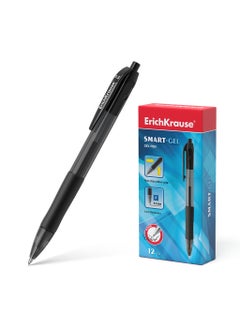 ErichKrause Retractable gel ink pen Smart-Gel MaticGrip 0.5, ink color: black (box 12 pcs.)  - Image 1