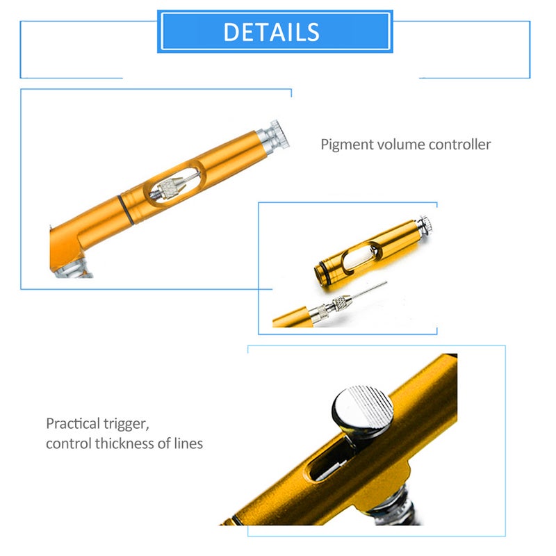 Airbrush Portable Handheld Airbrush Accessories 0.3mm Nozzle for FX Makeup Tattoo Painting Moisturizing - Image 3