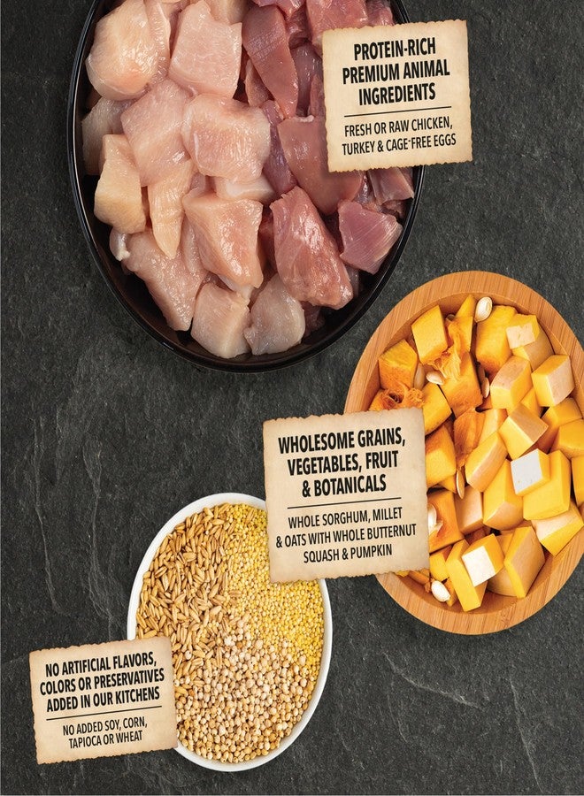 (أسنى) طعام الكلاب الجاف ACANA Wholesome Grains، تركيبة دواجن وحبوب طبيعية مع بيض دجاج حرّ، عبوة 4 أرطال - Image 4