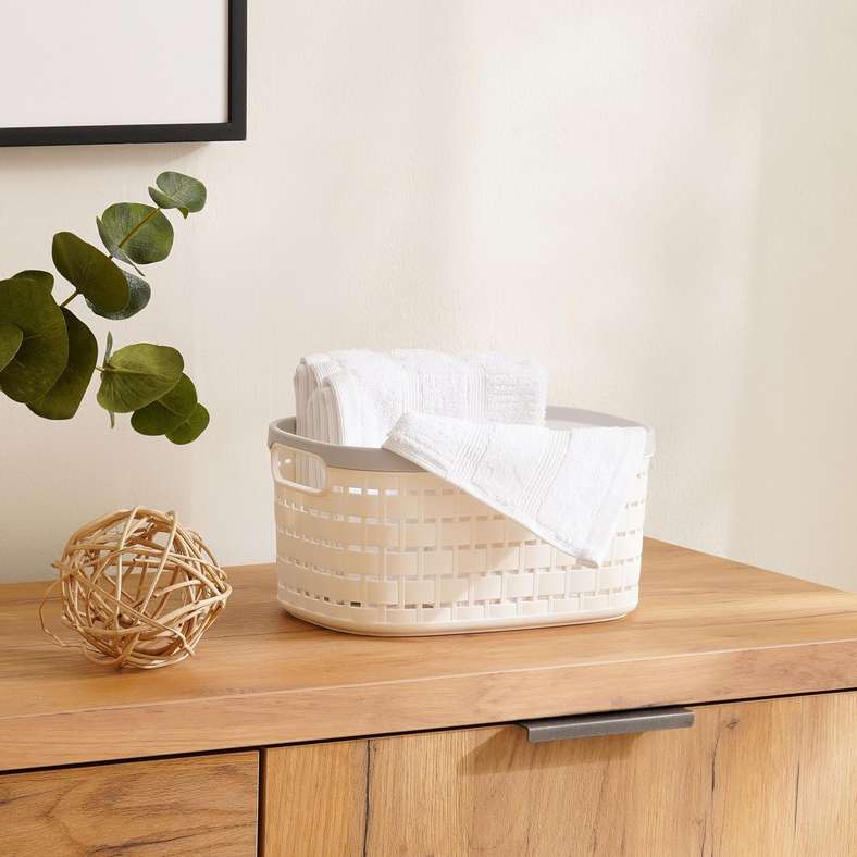 Tyvin Mini Hamper 24x17x12cm - White