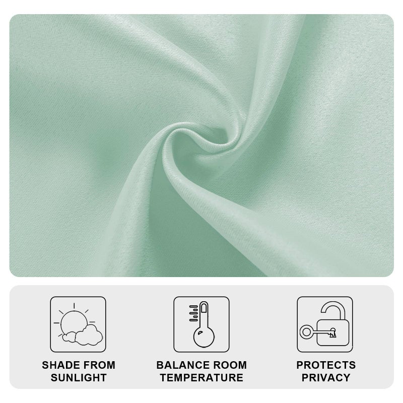 DWCN Blackout French Door Curtains-Thermal Insulated Block Light Tricia Window Panels Room Darkening Doors Curtain with Adhesive Tape for Sidelight Door, Set of 1 Panel, 26x68 Inch,Bean Green - Image 5