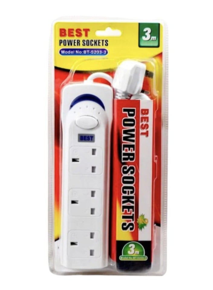 بست توصيلة كهربائية best بثلاثة مخارج طول3 متر - Image 2