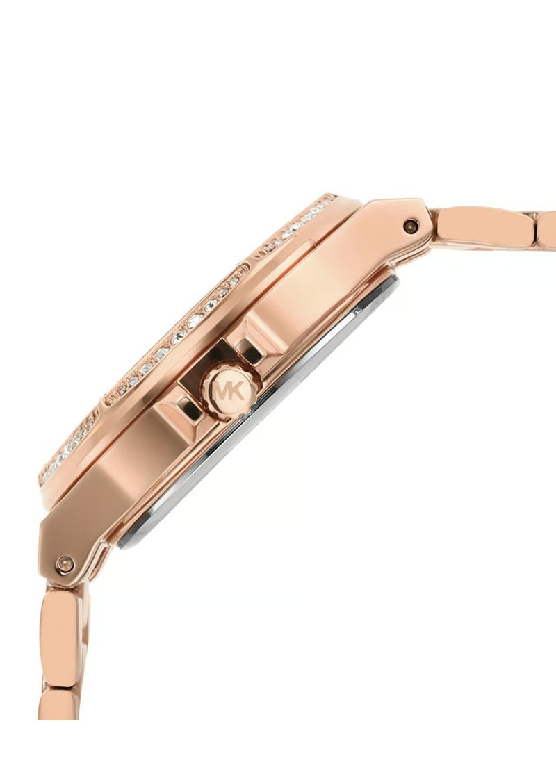 MK Lennox Three-Hand Rose Gold-Tone Stainless Steel Watch - 7233 - Image 3