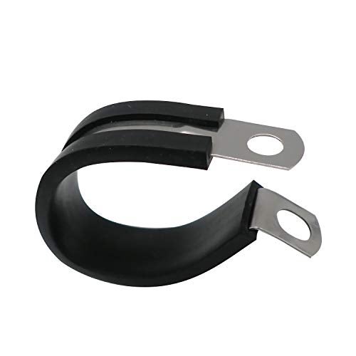 ROADFORMER 1.25" Cable Clamp Stainless Steel Rubber Cushioned Insulated Metal Clamp, Tube Holder for Tube, Pipe or Wire Cord Installation (12 Pack) - Image 2