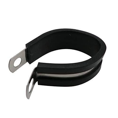 ROADFORMER 1.25" Cable Clamp Stainless Steel Rubber Cushioned Insulated Metal Clamp, Tube Holder for Tube, Pipe or Wire Cord Installation (12 Pack) - Image 3